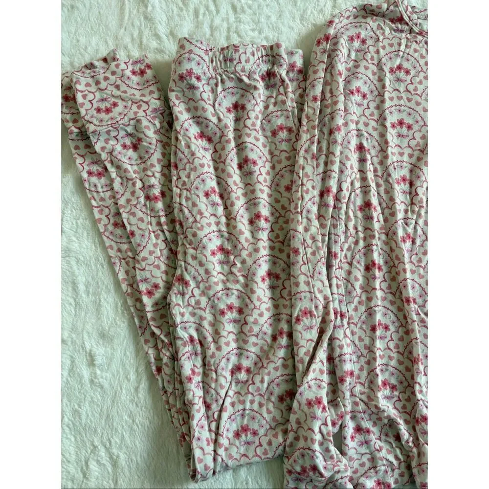 Posh Peanut Pink Floral Pajamas Size 10/12